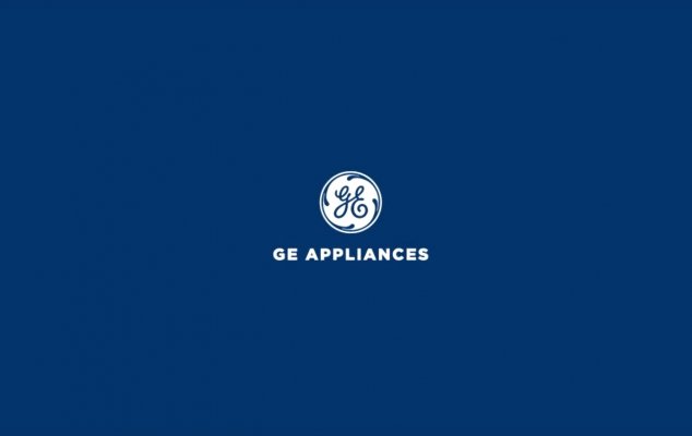 blue background ge appliances washing machines logo