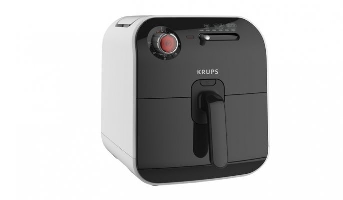 air fryer krups fry delight black and white white background