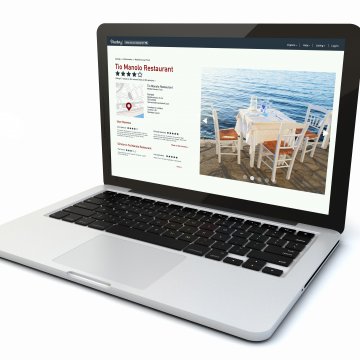 Computer with computer program on the screen