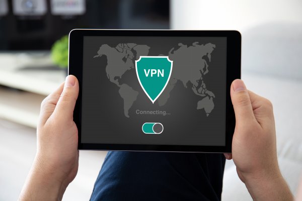 VPN shield on tablet