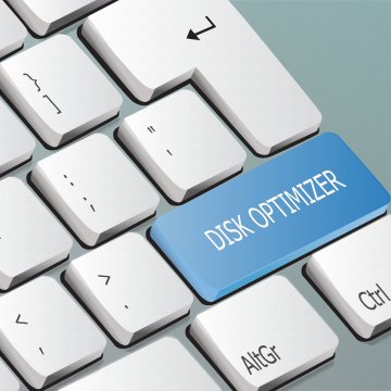 Blue keyboard button to optimize computer