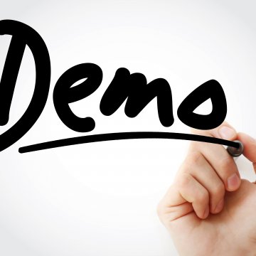 Demo written on the screen