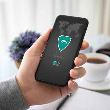 VPN icon on a cell phone.