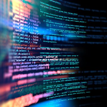 Computer code on a black screen