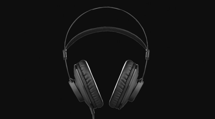 akg k72 wired headphones studio black background cheap budget