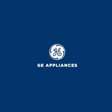 blue background ge appliances washing machines logo