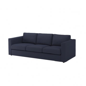 black blue sofa vimle ikea 3-seat