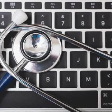 registry cleaners regclean pro stethoscope on computer black keyboard