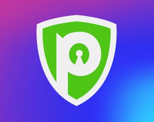 purevpn logo blue purple background vpn services