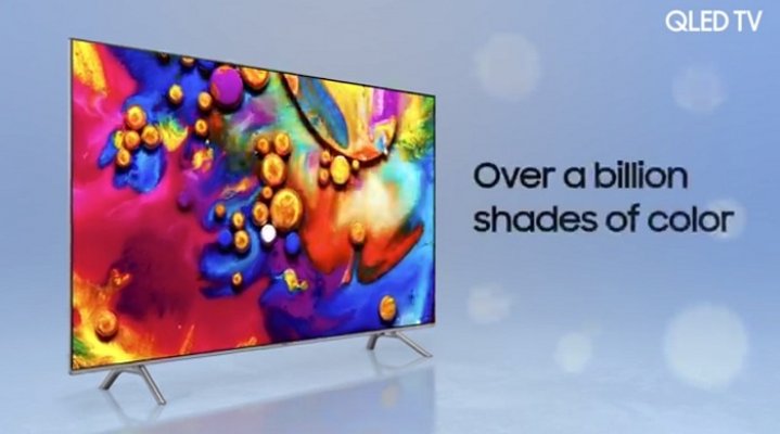 samsung q6f 4k tv qled over a billion shades of color colors on the screen