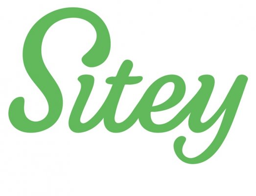 sitey green logo white background website builders