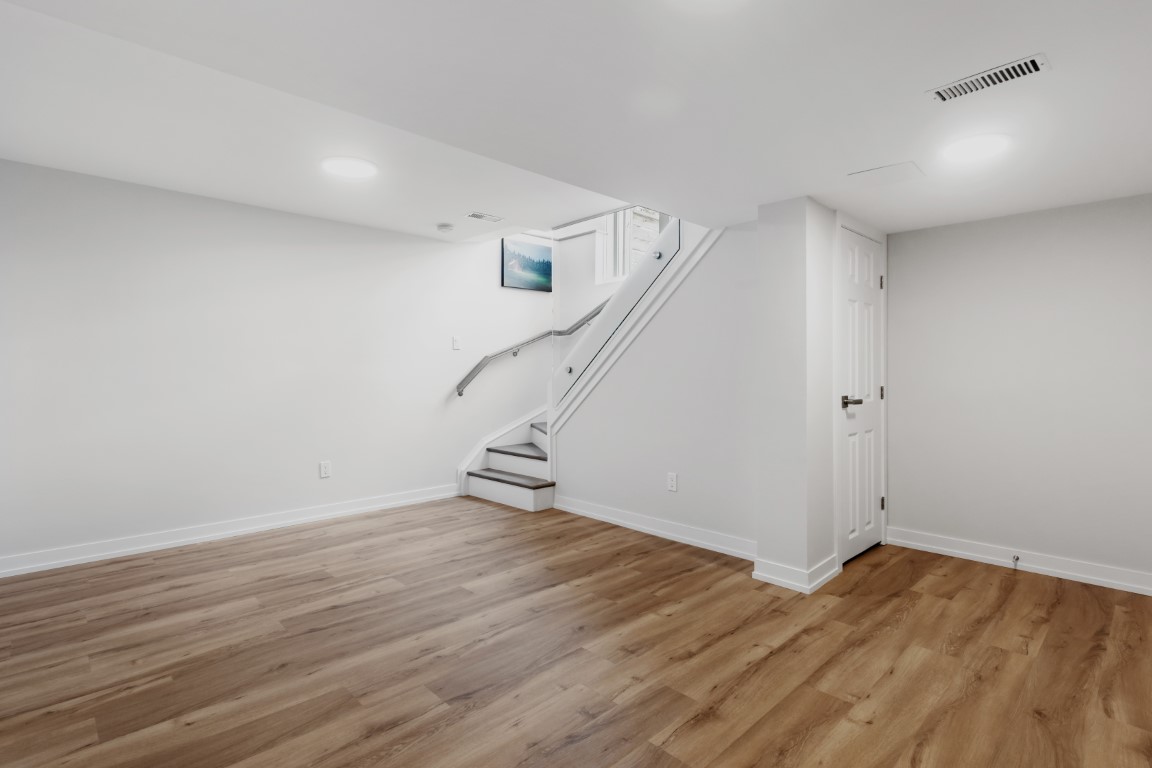 nicely renovated basement 