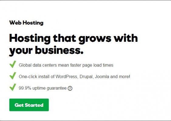 web hosting, festures display, go daddy