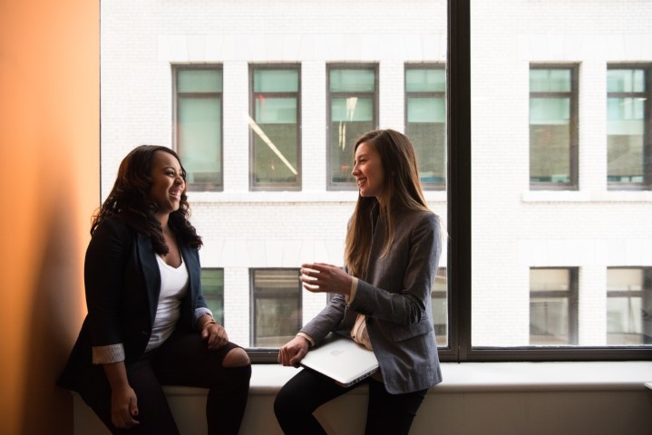 Women having a meeting in their office