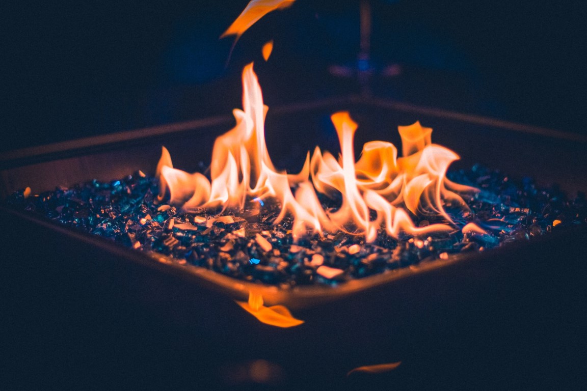 firepit with nice flames