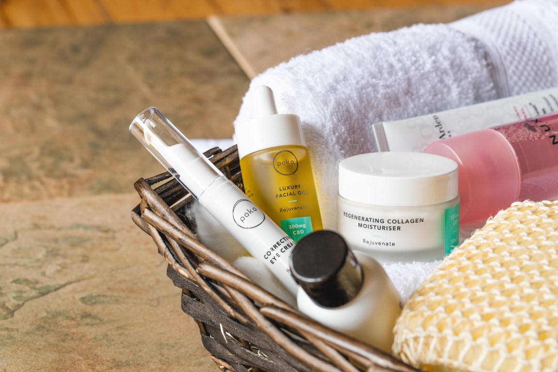 basket of skin products