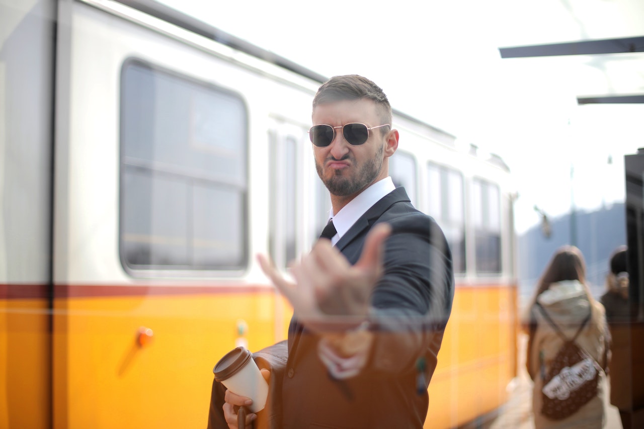 a person getting ready to board their business trip transportation