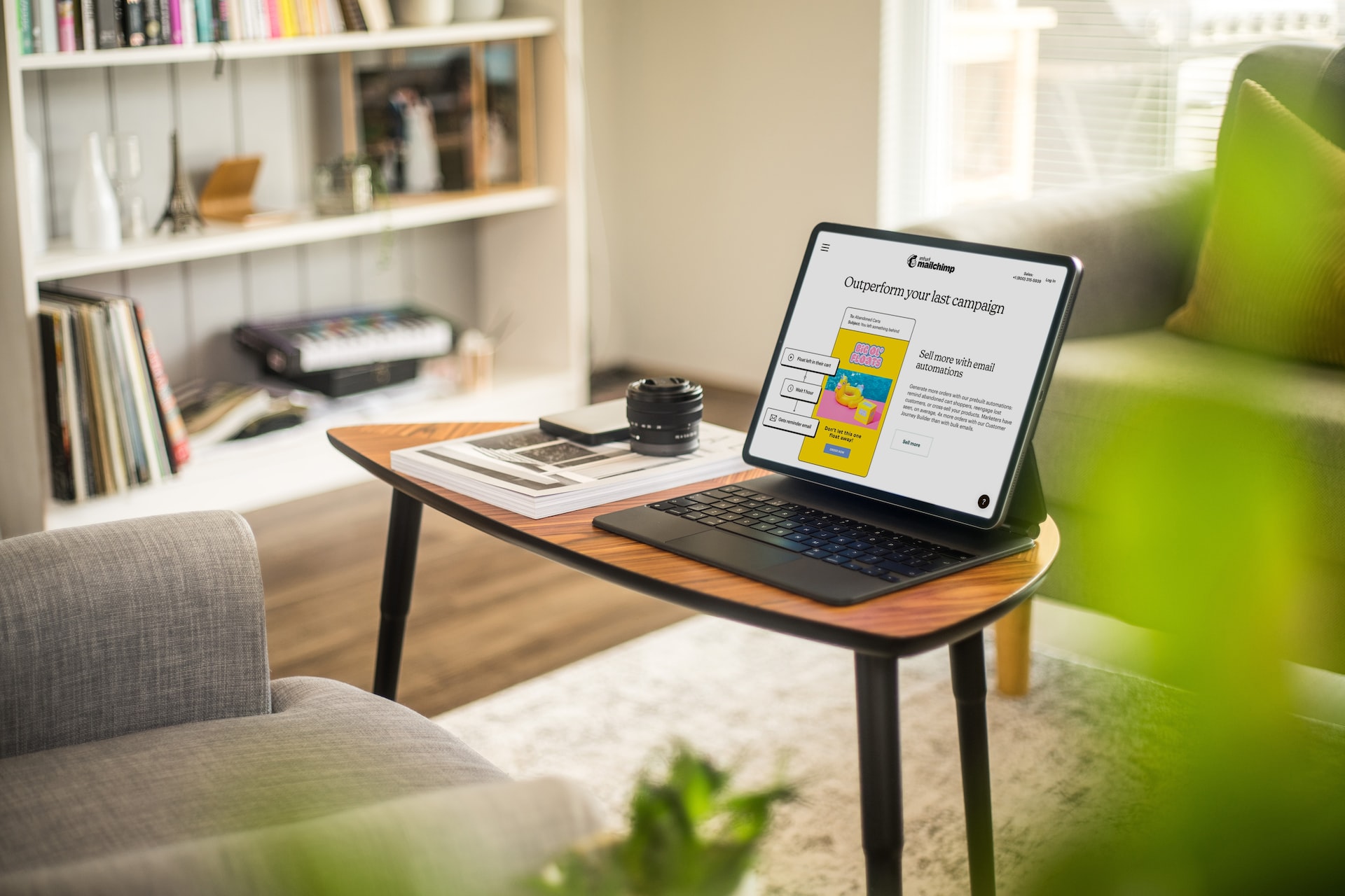 laptop setup on a desk