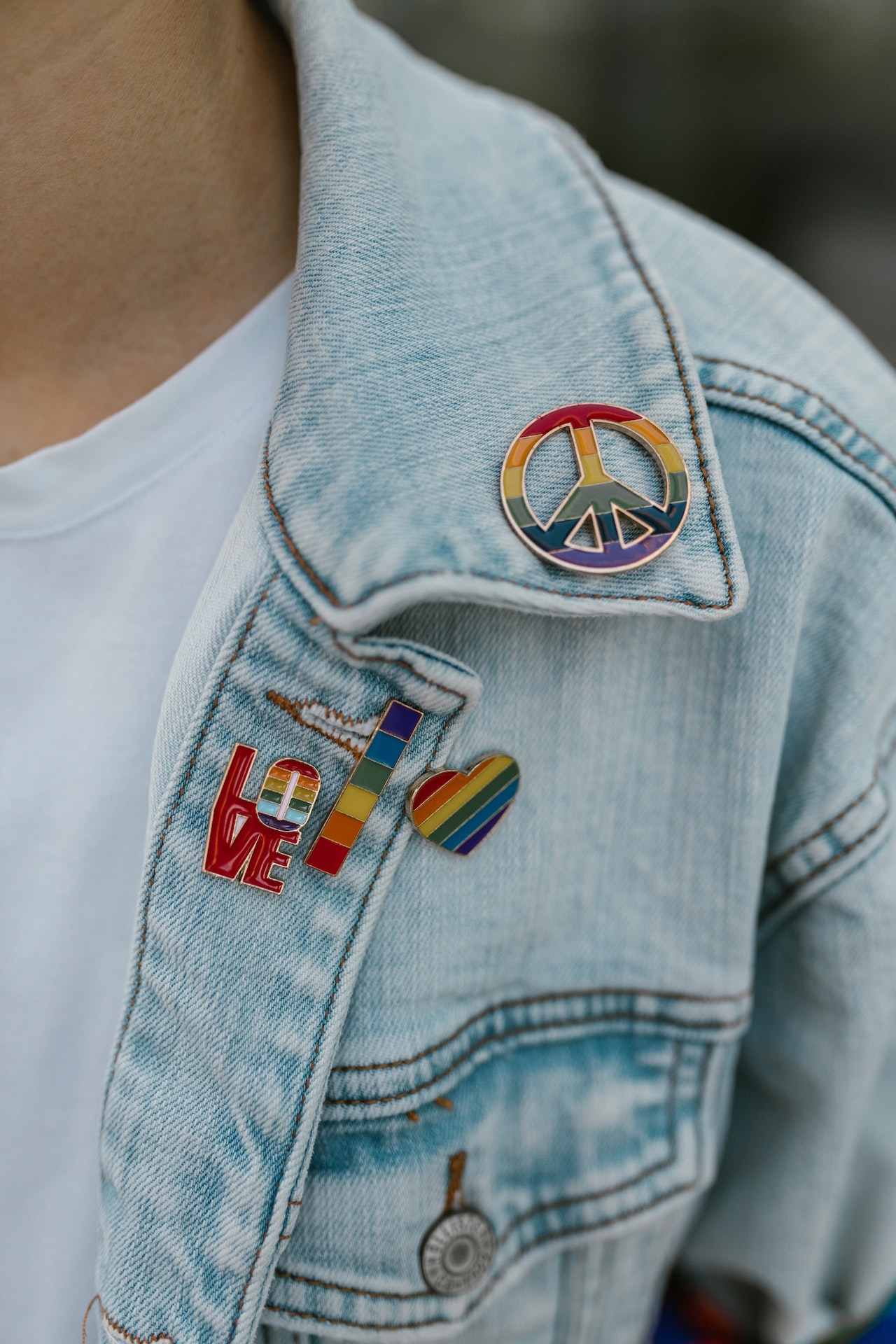 pins on a jean jacket 