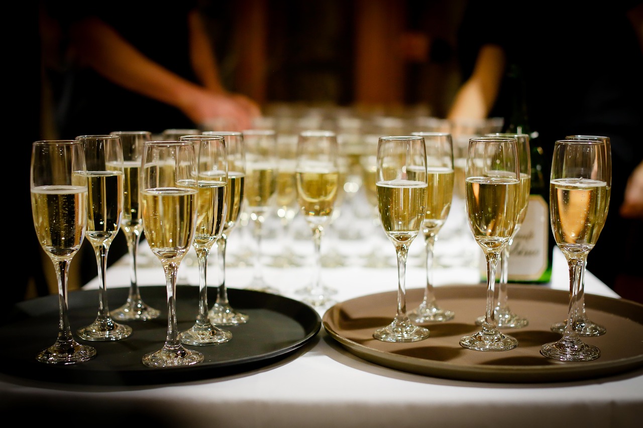 campaign glasses on a plate