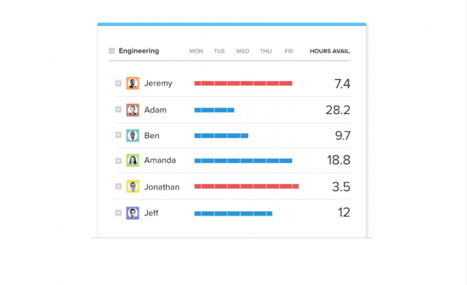 team members, engineering, project management, liquid planner