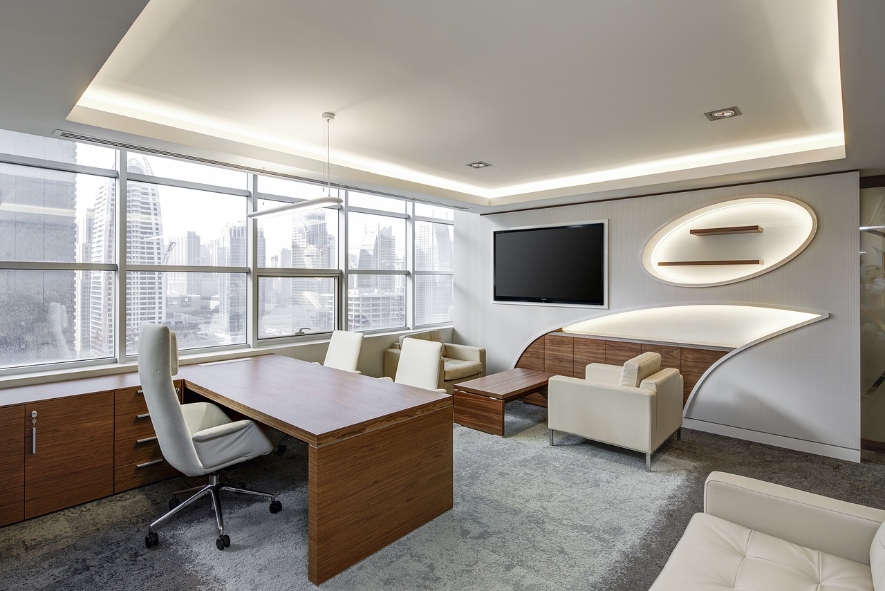 inside view of a nice, clean, modern office