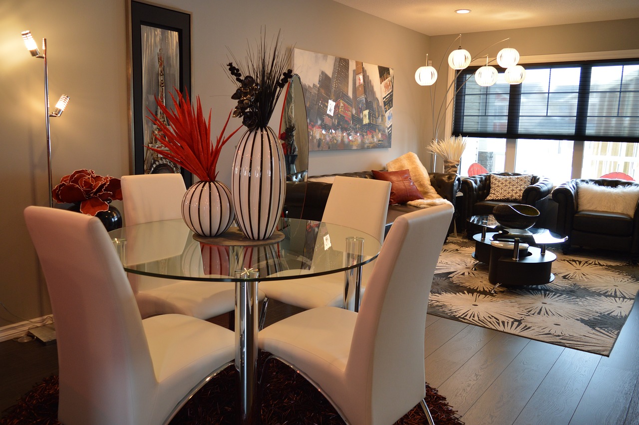 clean living room with nice large window