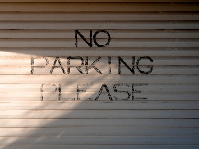 garage with door closed