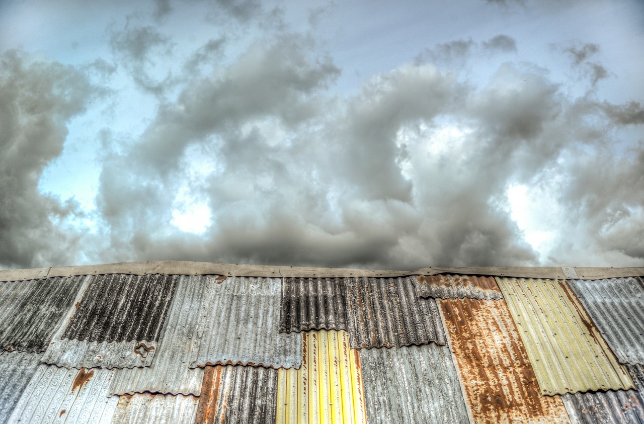 worn metal roofing