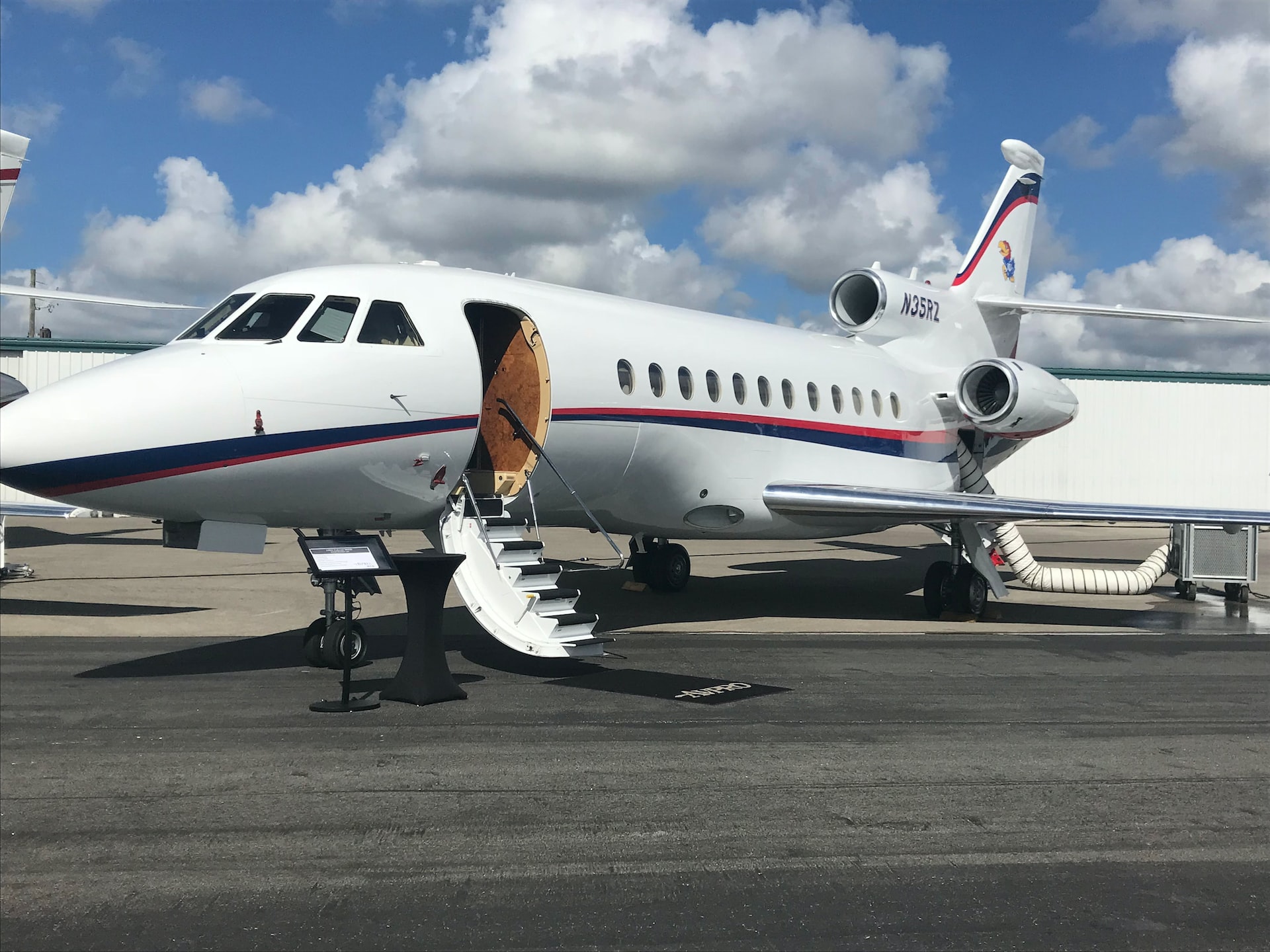 a plane on the tarmac ready for loading