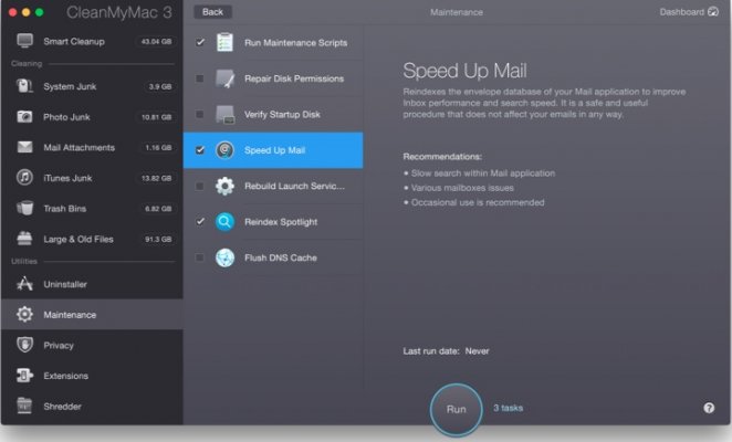 cleanmymac 3 mac utility app speeding mail 