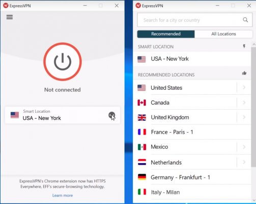 expressvpn screenshot servers connect window