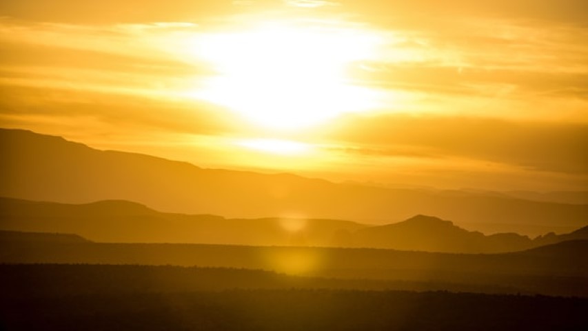 sun beaming down during a heatwave