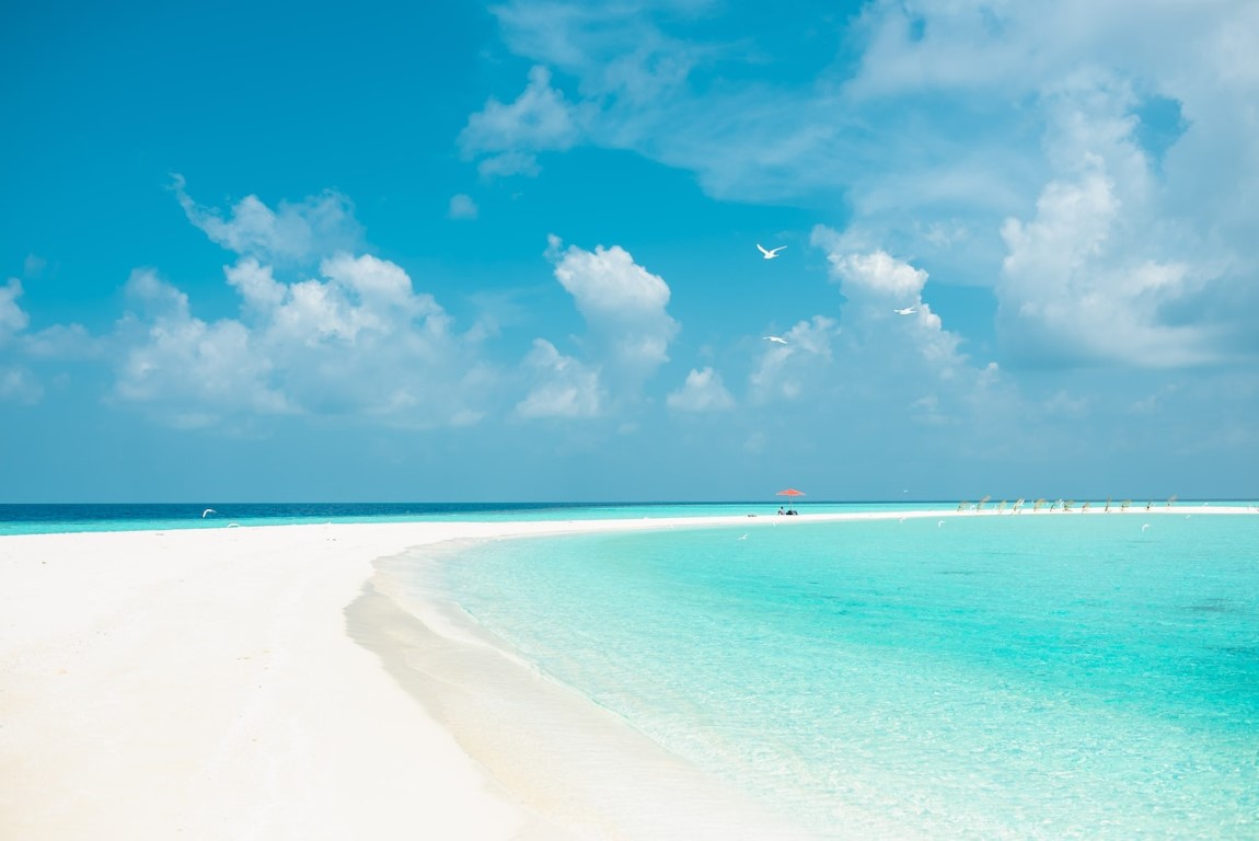 white sand beach