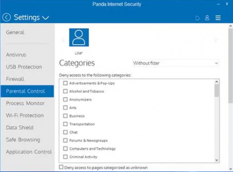 panda internet security screenshot