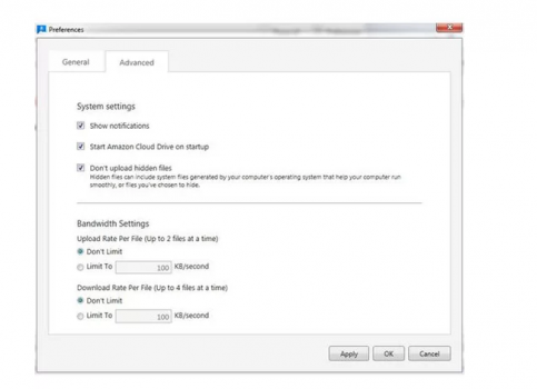 Amazon Cloud Drive online backup screenshot