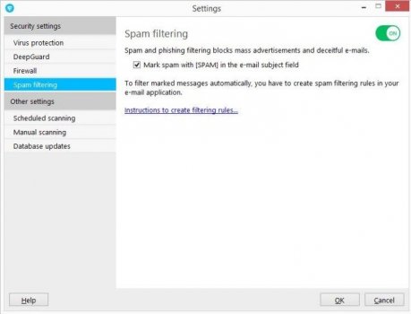 f-secure internet security screenshot settings window