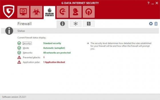g-data internet security screenshot