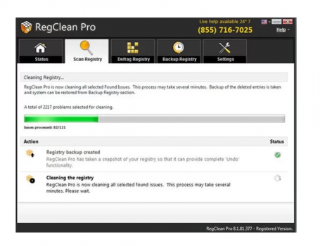 RegClean Pro registry cleaners screenshot