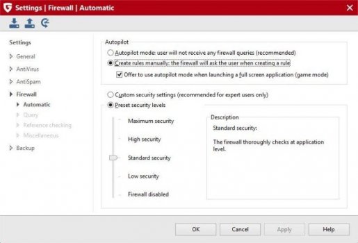 g-data internet security screenshot