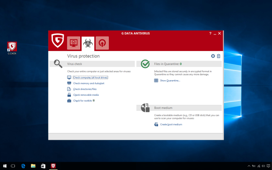 g-data antivirus screenshot