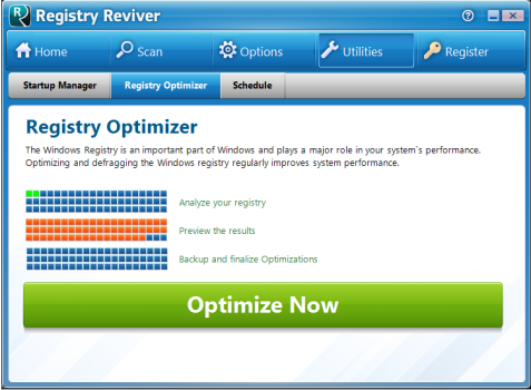 Registry Reviver registry cleaners screenshot optimize now