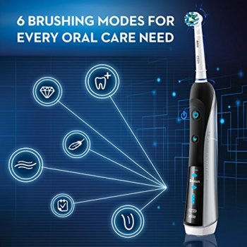 Black Oral-B 7000 cleaning modes