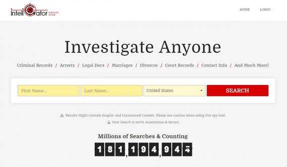 background check inteligator search window