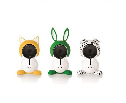 arlo baby monitors puppy bunny kitten green yellow white black spots