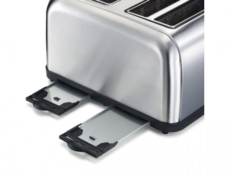 Bonsaii T866 4-Slice pop-up toaster removable crumb trays