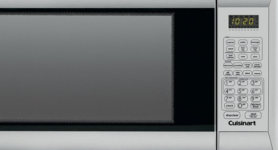 Cuisinart CMW-200 microwave stainless steel front zoomed in