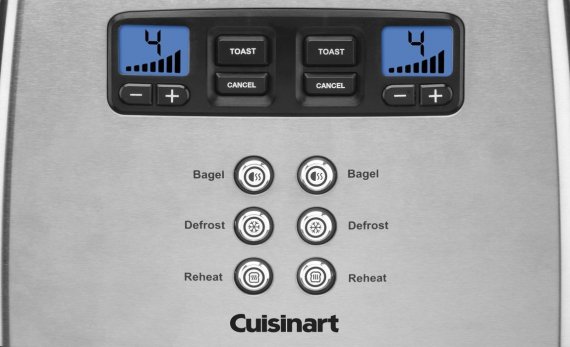Cuisinart CPT-440 pop-up toaster stainless steel display buttons