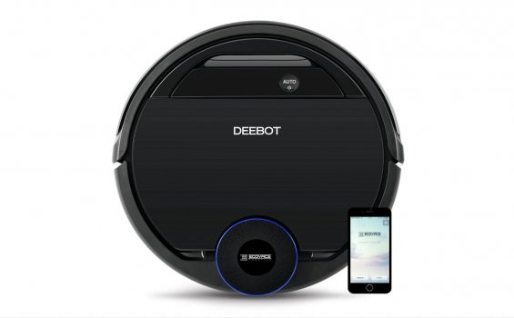 Ecovacs Deebot Ozmo 930 black robot vacuum cleaner smartphone app