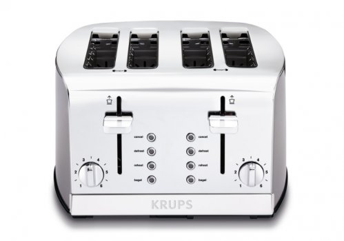 KRUPS KH734D Breakfast Set 4-Slice pop-up toaster brushed stainless steel